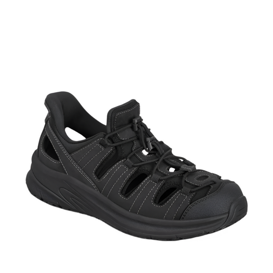 Orthofeet Men's Saturn Hands-Free Sandal Black