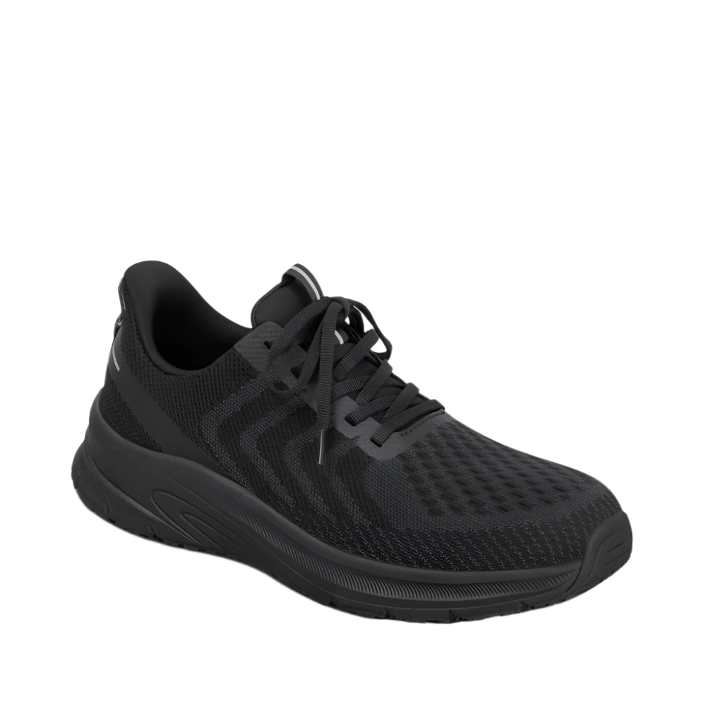 Orthofeet Men's Tilos Hands-Free Sneaker Black / Black